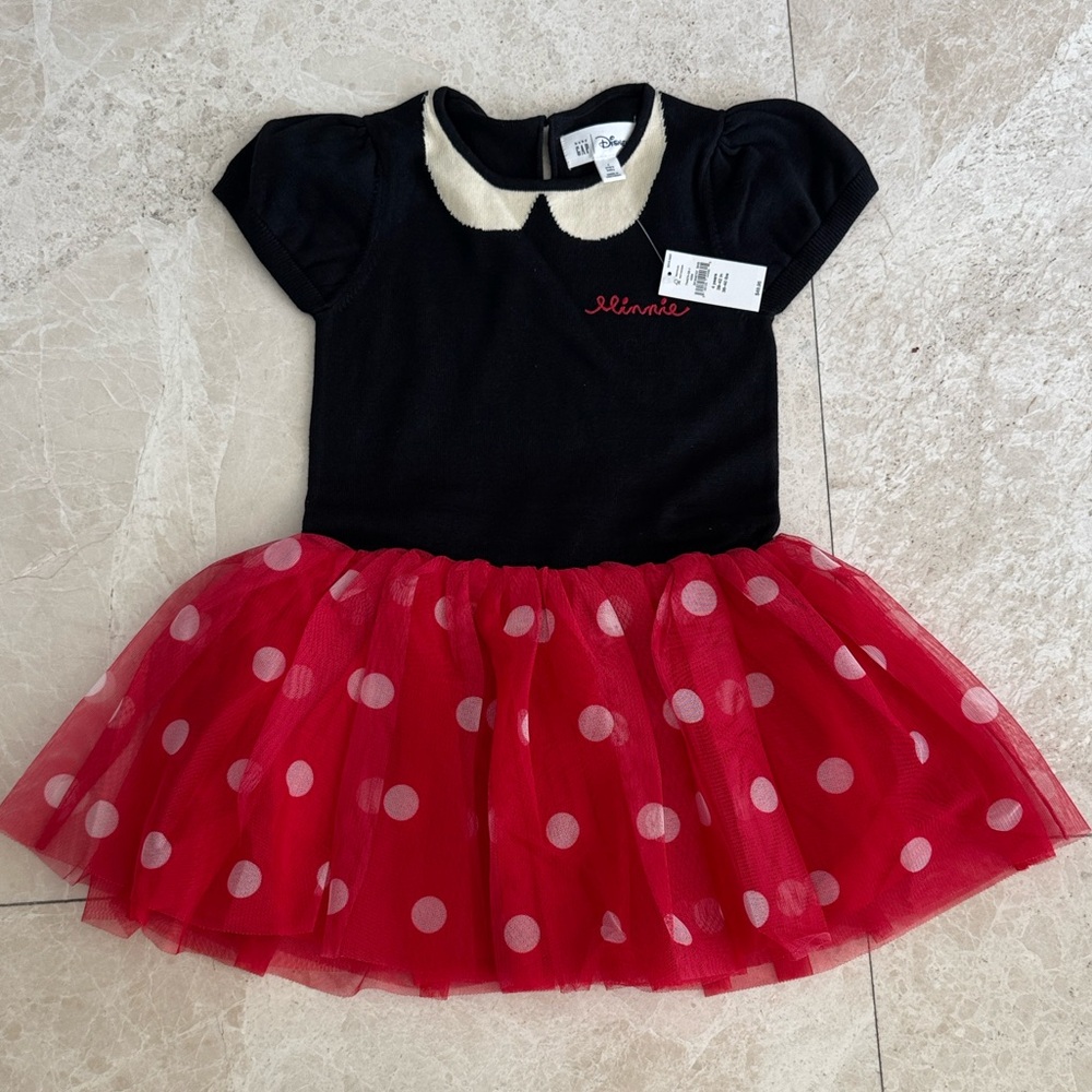 Cutest GAP Minnie Mouse red and white tulle dress size 4T!